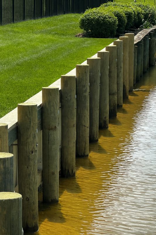 Timber bulkhead by Hastings Marine Construction