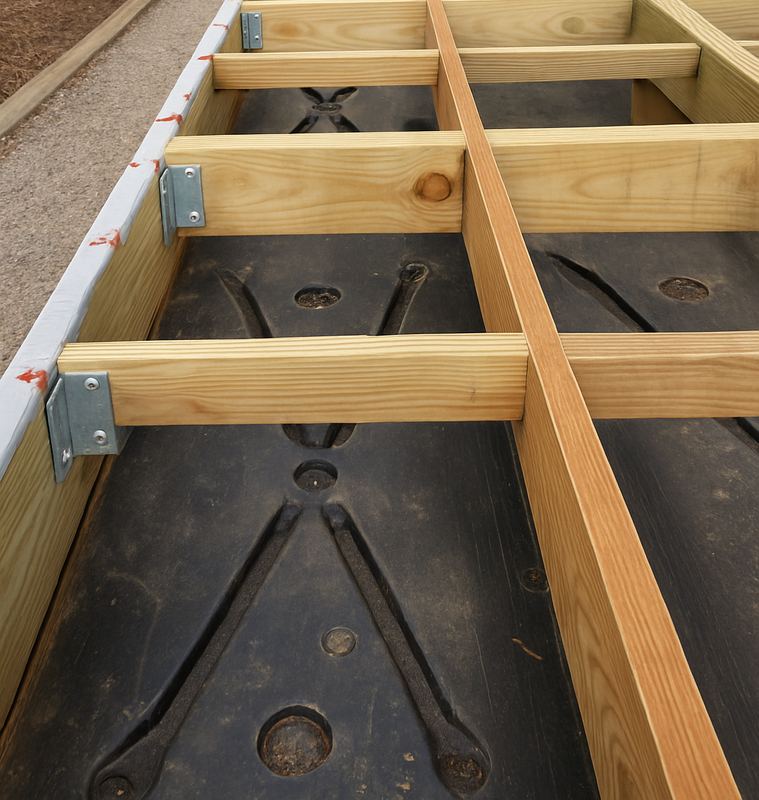 Floating dock framing
