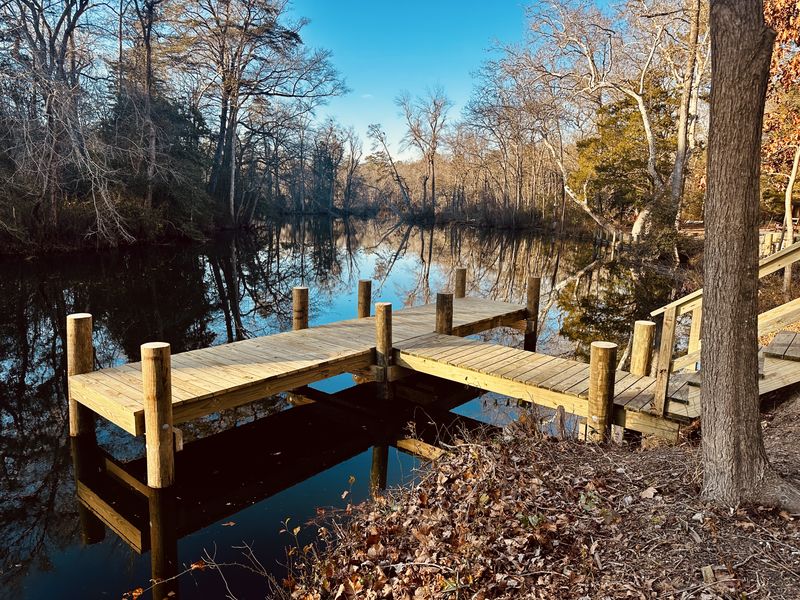 Pier and dock with access steps