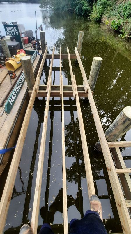 Pier and dock construction on Silver Lake in Dover