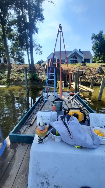 Pier and dock construction on Silver Lake in Dover